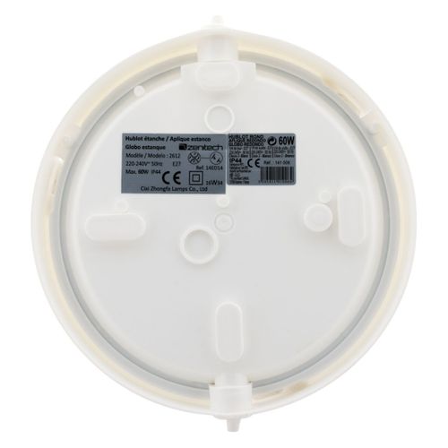 Lot De 2 Hublots 1/4 Tour Ip44 E27 Classe Ii - Blanc