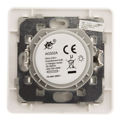 Lot De 2 Variateurs Rotatifs Compatibles LED - Blanc - Artezo - Zenitech