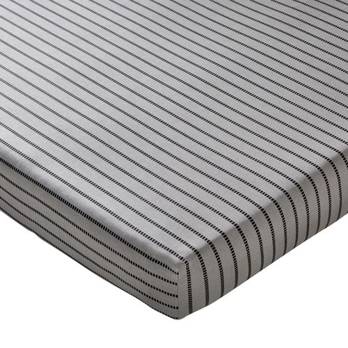 Drap-housse 90x190x28 Gris En Coton