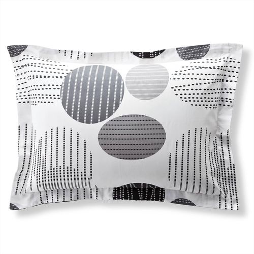 Taie Volant 65x65 Gris En Coton