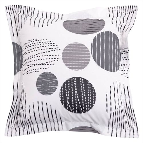 Taie Volant 50x70 Gris En Coton