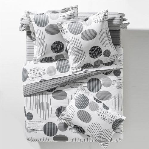 Housse De Couette 240x220 Gris En Coton