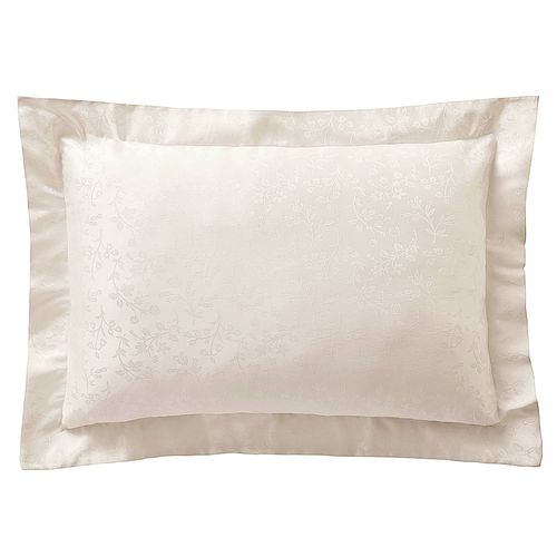 Taie Volant 63x63 Blanc Ivoire En Coton