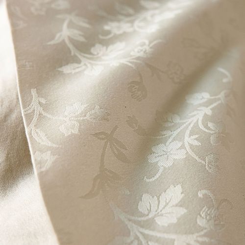 Taie Volant 50x70 Blanc Ivoire En Coton