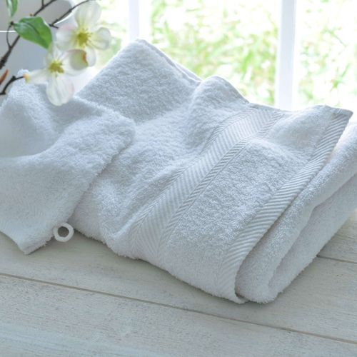 Serviette De Toilette 50x100 Blanc En Coton