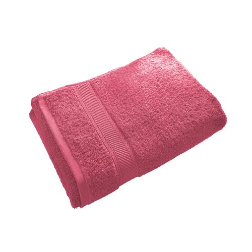 Serviette De Toilette 50x100 Rose Framboise En Coton