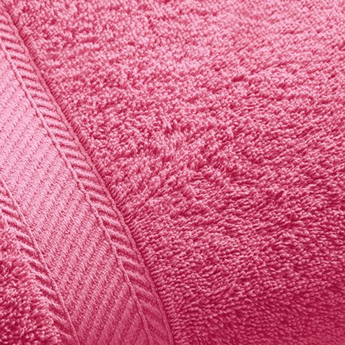 Serviette De Toilette 50x100 Rose Framboise En Coton
