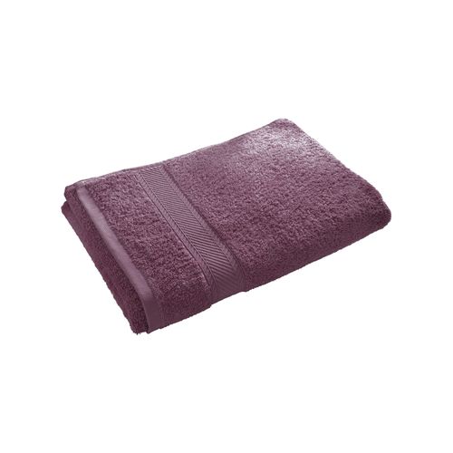 Serviette De Toilette 50x100 Violet Prune En Coton