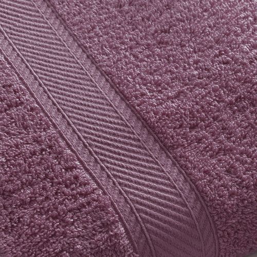 Serviette De Toilette 50x100 Violet Prune En Coton
