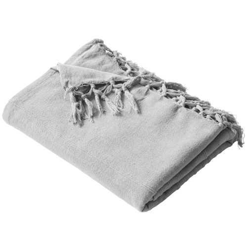 Plaid 150x150 Gris En Coton