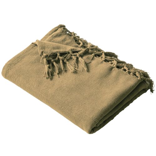 Plaid 150x150 Beige Ficelle En Coton