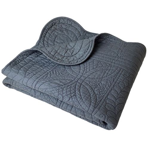 Plaid 150x150 Gris Foncé En Coton