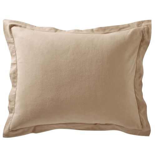 Taie Volant 50x70 Beige En Coton