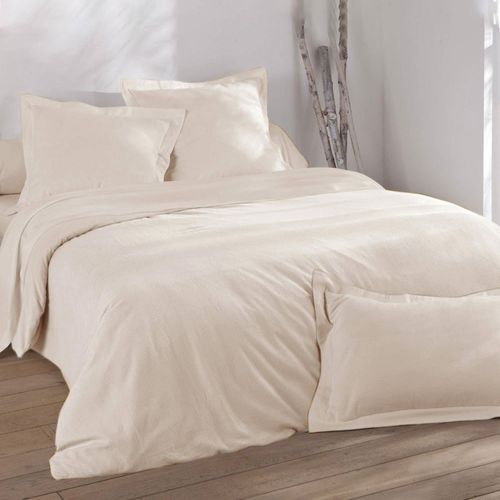 Housse De Couette 140x200 Blanc Craie En Coton
