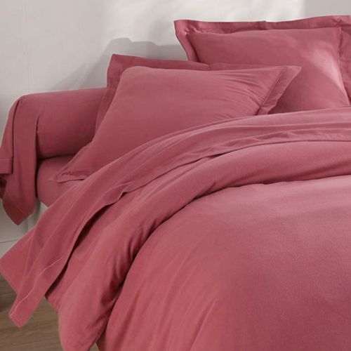 Housse De Couette 240x220 Rose Framboise En Coton