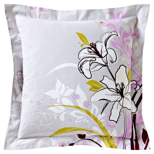 Taie Volant 50x70 Violet Parme En Coton