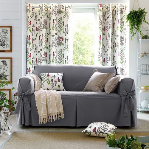 Housse Fauteuil 1 Place Gris En Coton
