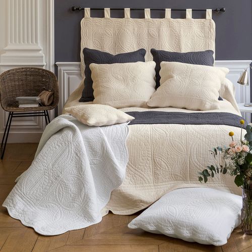 Chemin De Lit 50x200 Blanc En Coton