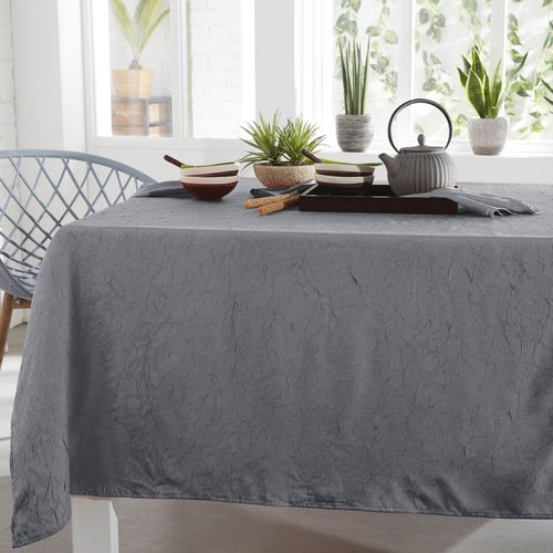 Nappe Ronde 235 Cm Gris Plomb En Polyester