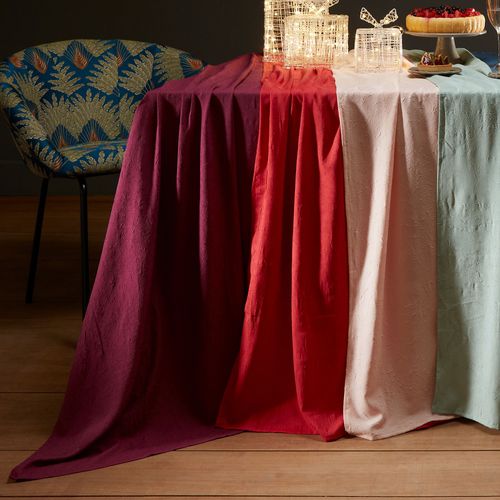 Nappe 150x300 Violet Prune En Polyester