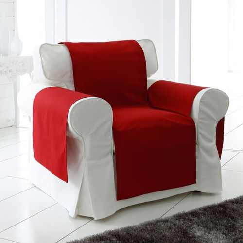 Protège Canapé 150x200 Rouge Brique En Coton