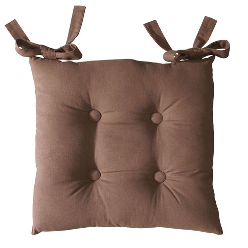 Lot de 2 Galettes 40x40 Marron Taupe En Coton