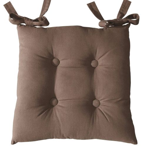 Lot de 2 Galettes 40x40 Marron Taupe En Coton
