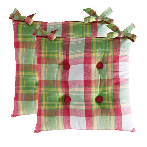 Lot de 2 Galettes 40x40 Rose En Coton