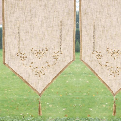 Voilage Pointe 60x80 Beige En Coton