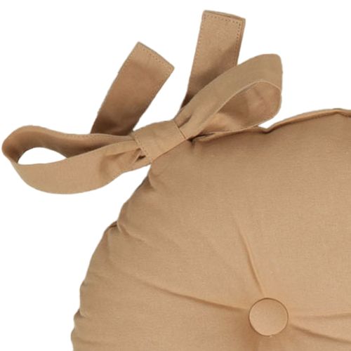 Lot De 2 Galette Rond Beige En Coton