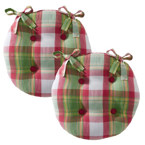 Lot De 2 Galettes Rondes Rose En Coton