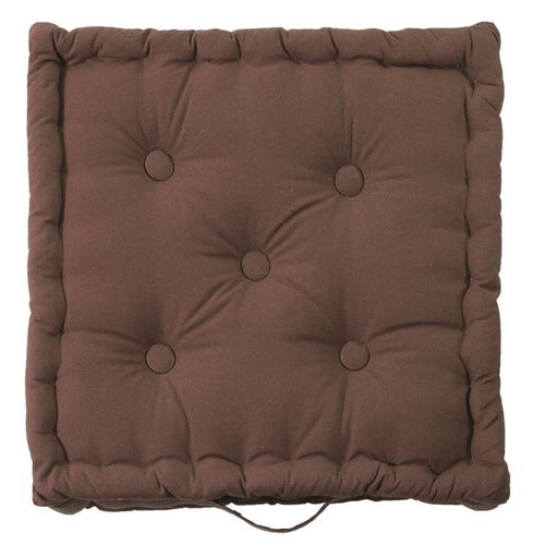 Lot De 2 Coussin Matelas 40x40 Marron Taupe En Coton