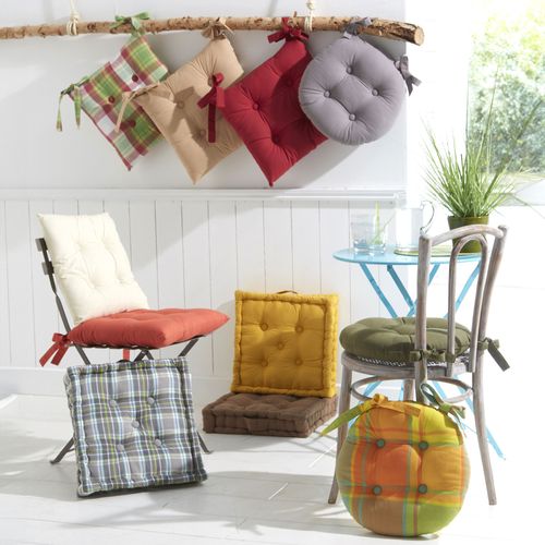 Lot De 2 Coussin Matelas 40x40 Rouge Cerise En Coton