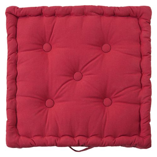 Lot De 2 Coussin Matelas 40x40 Rouge Cerise En Coton