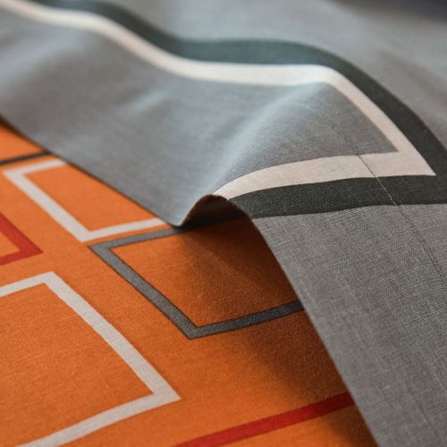 Housse De Couette 140x200 Gris En Coton