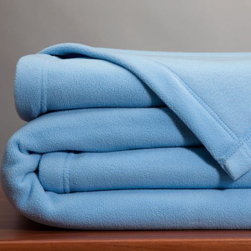 Couverture Tempérée 180x220 Bleu Ciel En Polyester