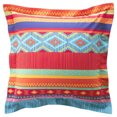 Taie Volant 50x70 Multicolore En Coton