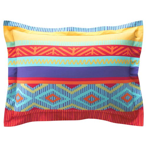 Taie Volant 65x65 Multicolore En Coton