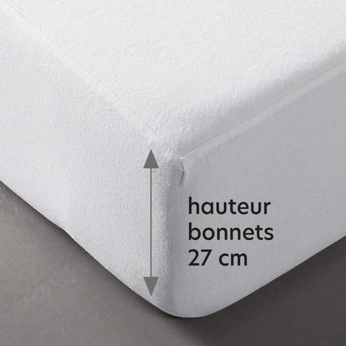 Protège Matelas 160x200 Blanc En Coton