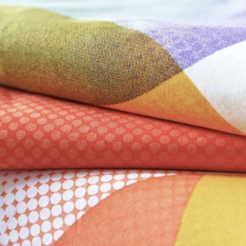 Housse De Couette 140x200 Multicolore En Coton