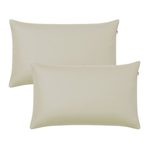 Housse De Coussin 35x60 Beige En Polyester