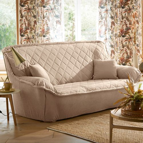 Housse Fauteuil 1 Place Beige Sable En Polyester