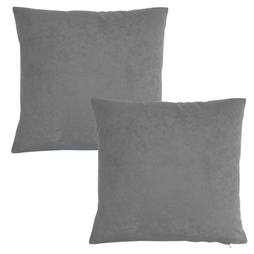 Housse De Coussin 40x40 Gris En Polyester