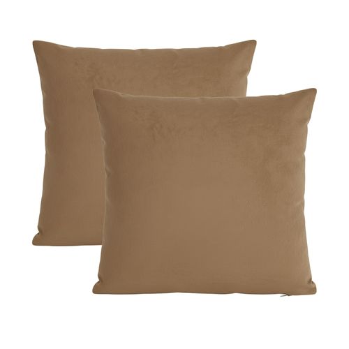 Housse De Coussin 40x40 Marron Noisette En Polyester