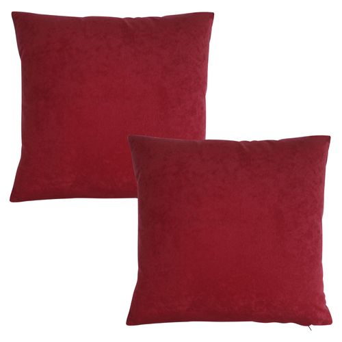 Housse De Coussin 40x40 Rose Framboise En Polyester