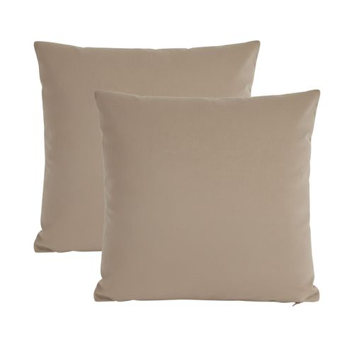 Housse De Coussin 40x40 Beige Sable En Polyester