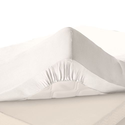 Drap-housse Grand Bonnet 180x200x32 Blanc En Coton