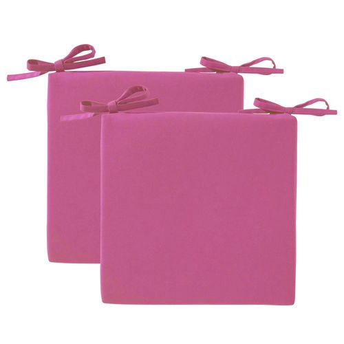 Lot de 2 Galettes 40x40 Rose Framboise En Coton
