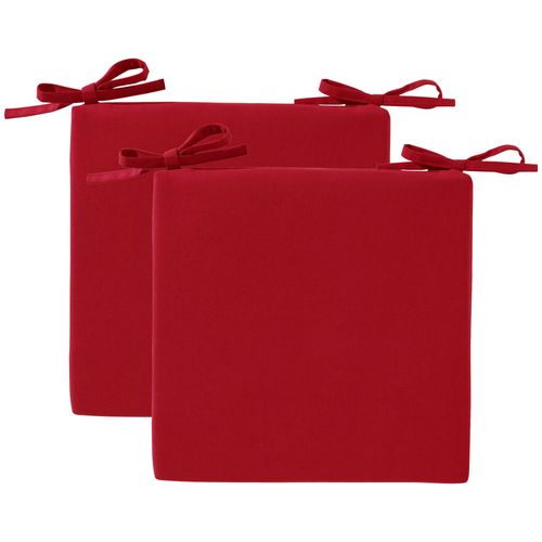 Lot de 2 Galettes 40x40 Rouge En Coton