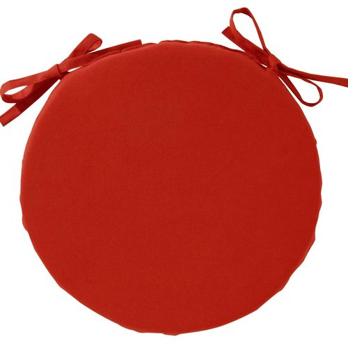 Lot de 2 Galettes Rondes Rouge En Coton